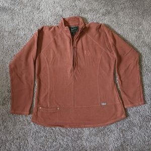 Women's Woolwich Burnt Orange 1/4 Zip Up Pullover~